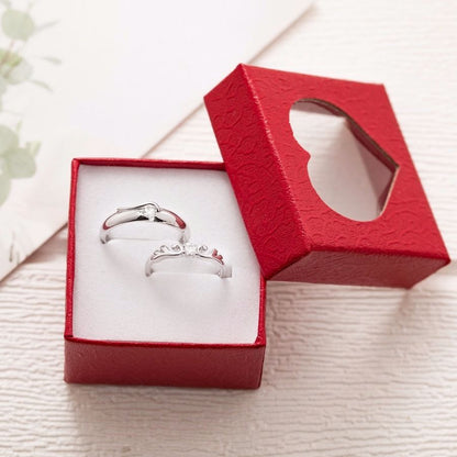 Fake Diamond Couple Wedding Adjustable Mouth Rings