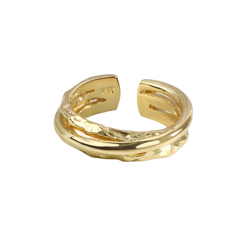 Exaggerated Irregular Line Female Fashion Net Rings