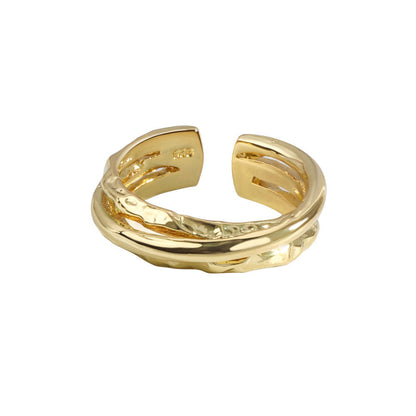 Exaggerated Irregular Line Female Fashion Net Rings