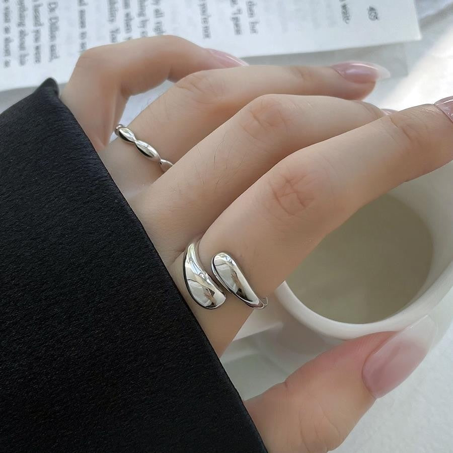 Fashion And Personalized Street Sier Opening Rings