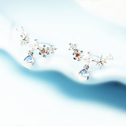 Dream Ear Amusement Park Series Blue Water Earrings
