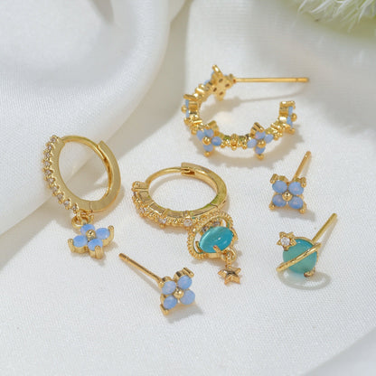 Korean Style Elegant Six Pieces Ornament Earrings