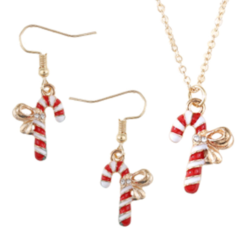 Fashion Christmas Holiday Simple Trend Santa Claus And Necklaces
