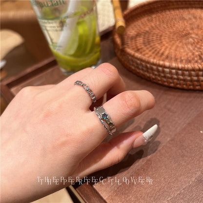 Luxury Temperament High-grade Zircon Niche Design Fashion Rings