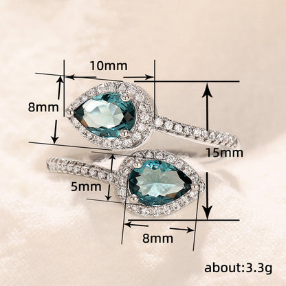 Opening Adjustable Light Luxury Party Matching Rings
