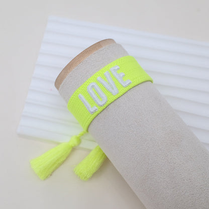 Of Letter Embroidery Graphic Bohemian Tassel Bracelets