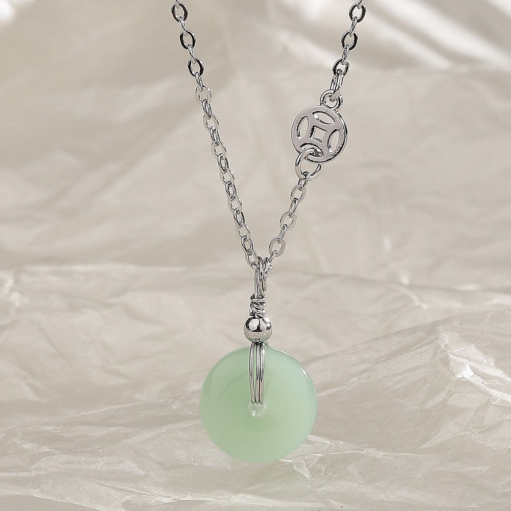 Buckle Temperament National Style Design Sense Jasper Clavicle Necklaces