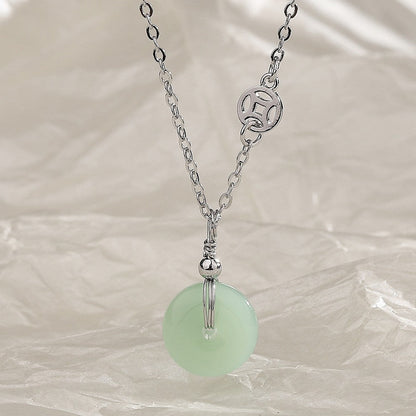 Buckle Temperament National Style Design Sense Jasper Clavicle Necklaces