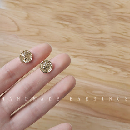 Women's Before Sleep Sier Needle Plated Real Earrings