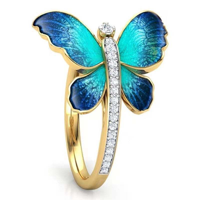 Creative Butterfly Fashion Insect Lady Personality Rings