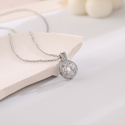 Women's Fashion Zircon Ornament Gold Plated Titanium Steel Clavicle Necklaces