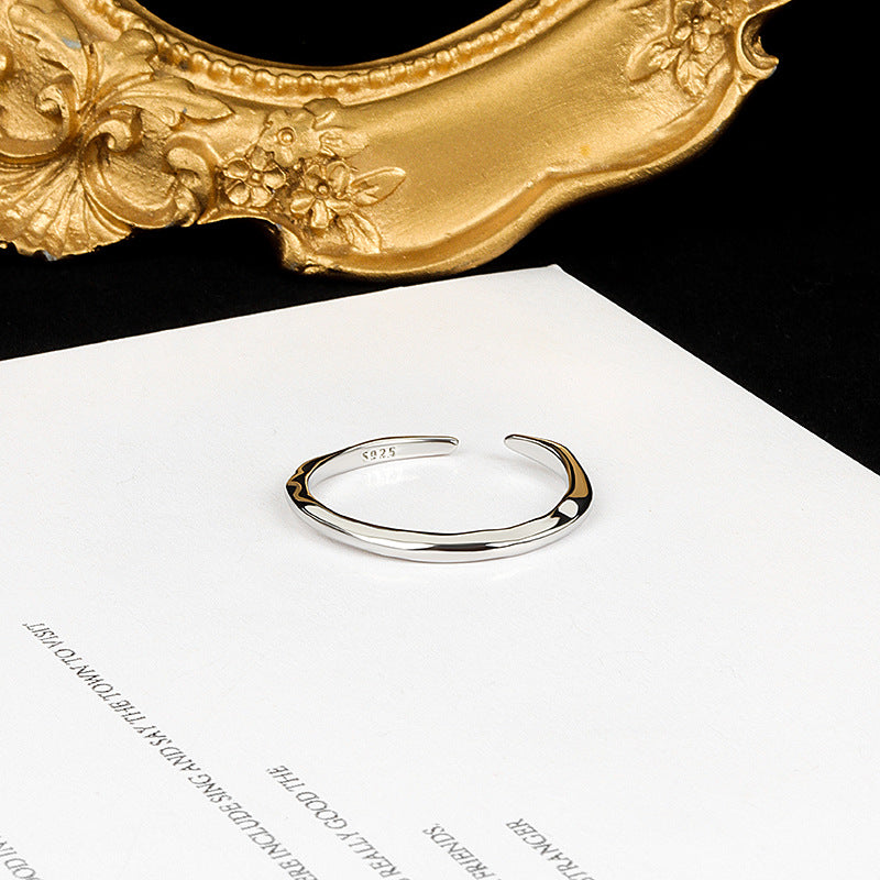 Women's Sculptural Feel Glossy For Minimalist Style Rings