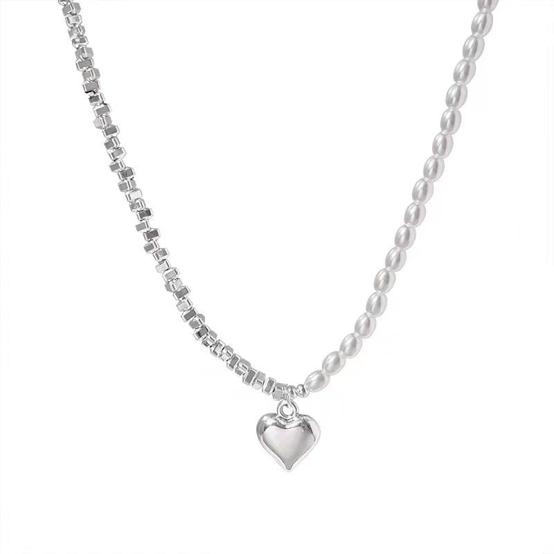 Women's Luxury Minority High-grade Clavicle Chain Block Stitching Necklaces