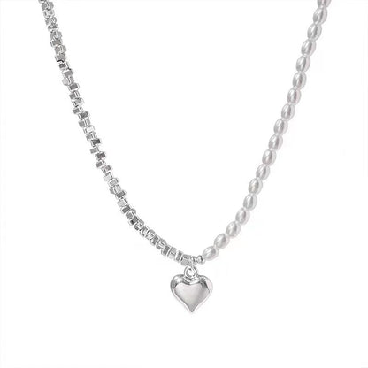 Women's Luxury Minority High-grade Clavicle Chain Block Stitching Necklaces