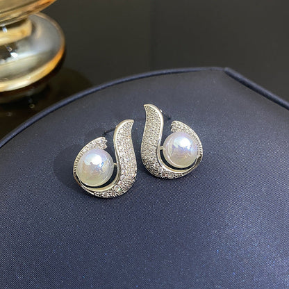 Women's Affordable Luxury Style Full Diamond Water Drop Earrings