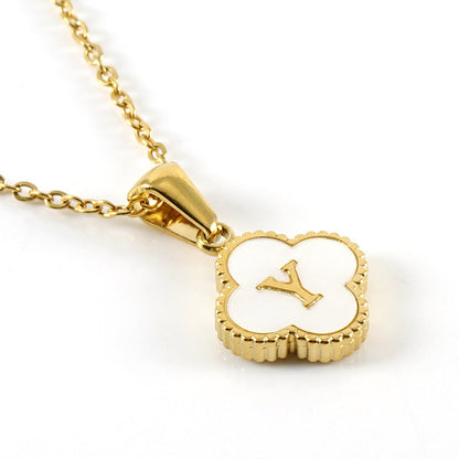 Women's Four-leaf Clover Pendant Stainless Steel Gold Necklaces