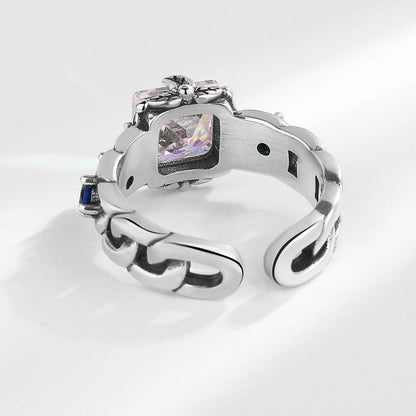 Gradient Colorful Female Autumn Niche Design Rings