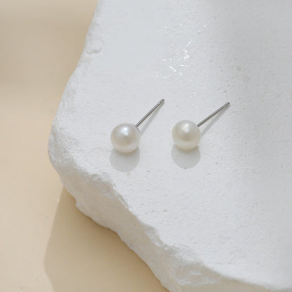 Women's Water Pearl Sier Jewelry Niche Zircon Rings