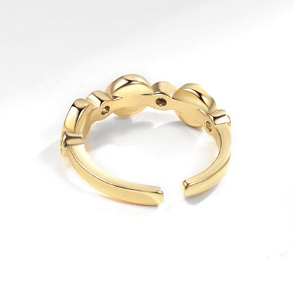 Niche Design Zircon Ornament Dripping Oil Rings