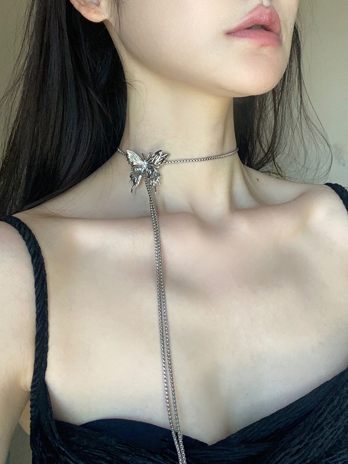 Women's Pull Butterfly For Trendy Light Luxury Minority Necklaces