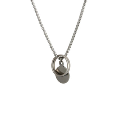 Women's & Men's & Wang Matching Clothes Sweater Chain Titanium Steel Trendy Necklaces