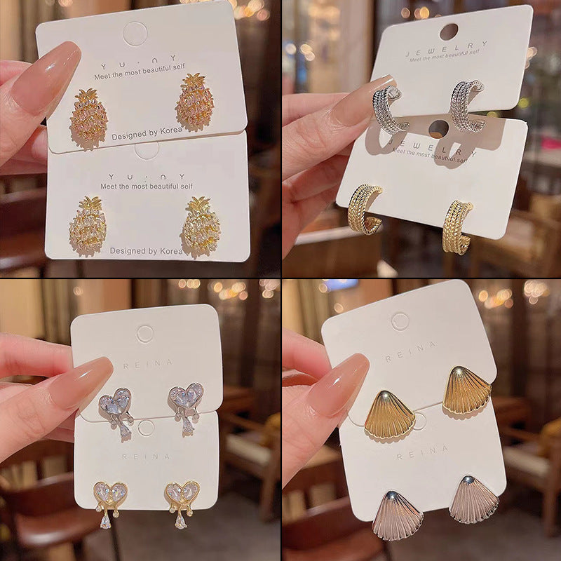 Women's Elegant Pearl High Sense Love Heart Earrings