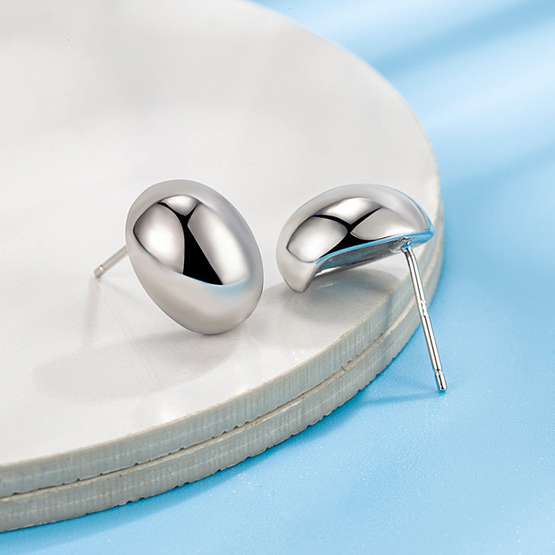 Moon Bean Niche Bag Advanced Simple Geometric Earrings