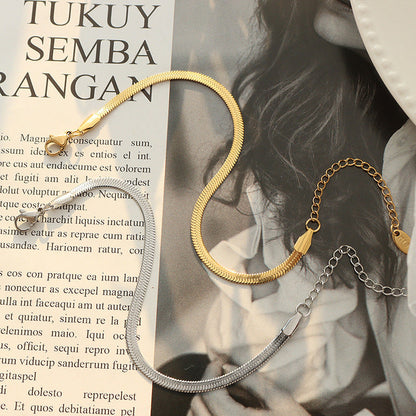 Blade Chain Personalized Gold Snake Bones Design Necklaces