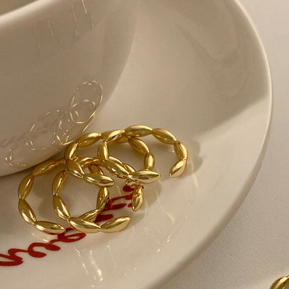 Grain Fine Circle Open Design Personality Rings