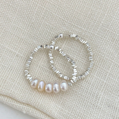 Design Sier Small Pieces Of Freshwater Rings