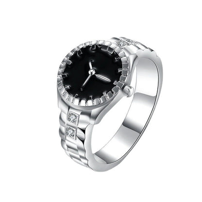 Comfortable Casual Watch Sier Plated Jewelry Rings