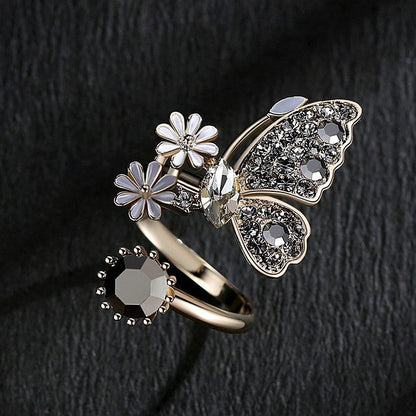 Butterfly Female Three-dimensional Super Fairy Index Rings