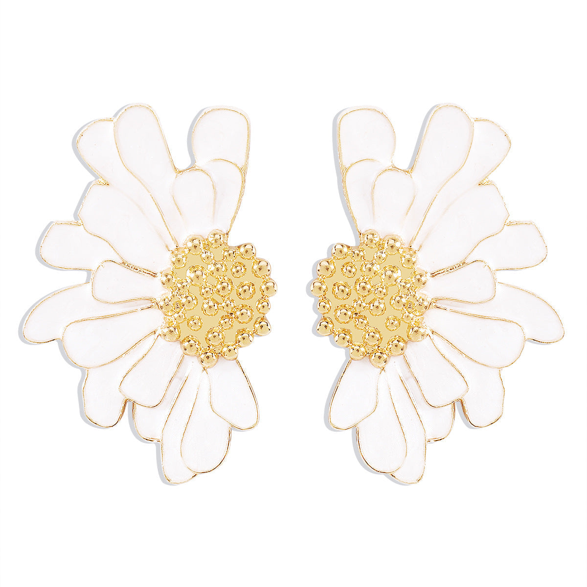 Vintage Alloy Flower Female Temperament Pattern Earrings