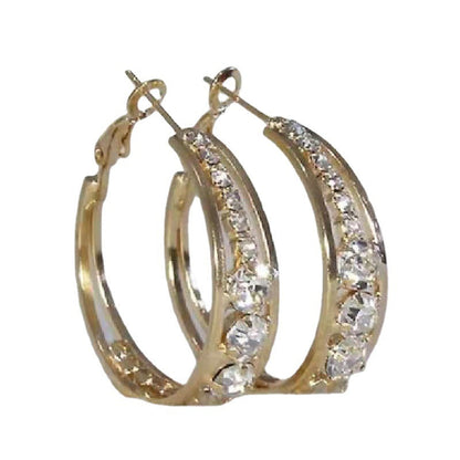 Big Hoop Elegant Inlaid Zircon Fashion Earrings