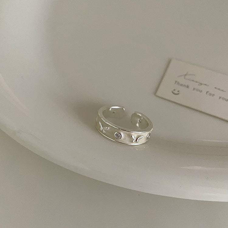 Dripping Oil Butterfly Opening Suit Female Design Rings