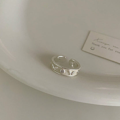 Dripping Oil Butterfly Opening Suit Female Design Rings