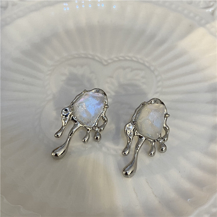 Women's Irregular Geometric Lava Sweet Cool Niche Design Unique Earrings