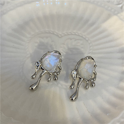 Women's Irregular Geometric Lava Sweet Cool Niche Design Unique Earrings