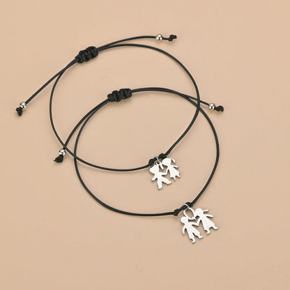 Fashion Stainless Steel Accessories Couple Handmade Bracelets