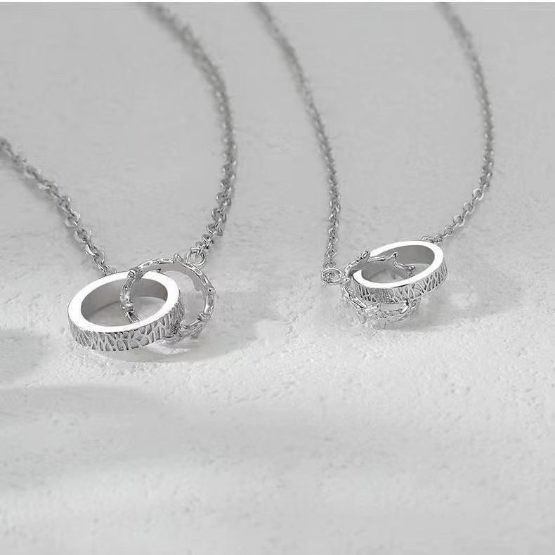 Pair Niche Design Mountain Pendant Clavicle Necklaces