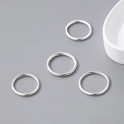 Women's Sier Simple Light Luxury High-grade Pure Rings