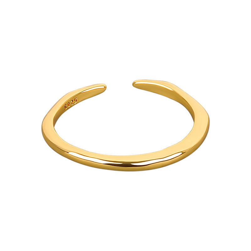 Women's Sculptural Feel Glossy For Minimalist Style Rings