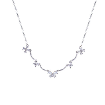 Butterfly Titanium Steel Female Clavicle Chain Necklaces