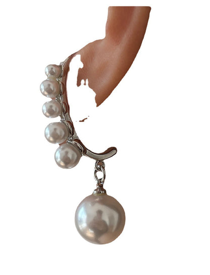 Women's Sier Needle Pearl For Graceful Personality Rings