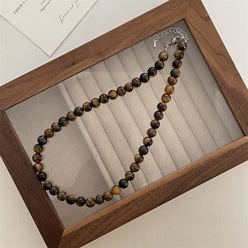 Women's Tigereye Beaded Niche Retro High Sense Necklaces