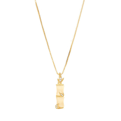 Women's Live Bamboo Sterling Sier For Affordable Luxury Style Pendant Necklaces