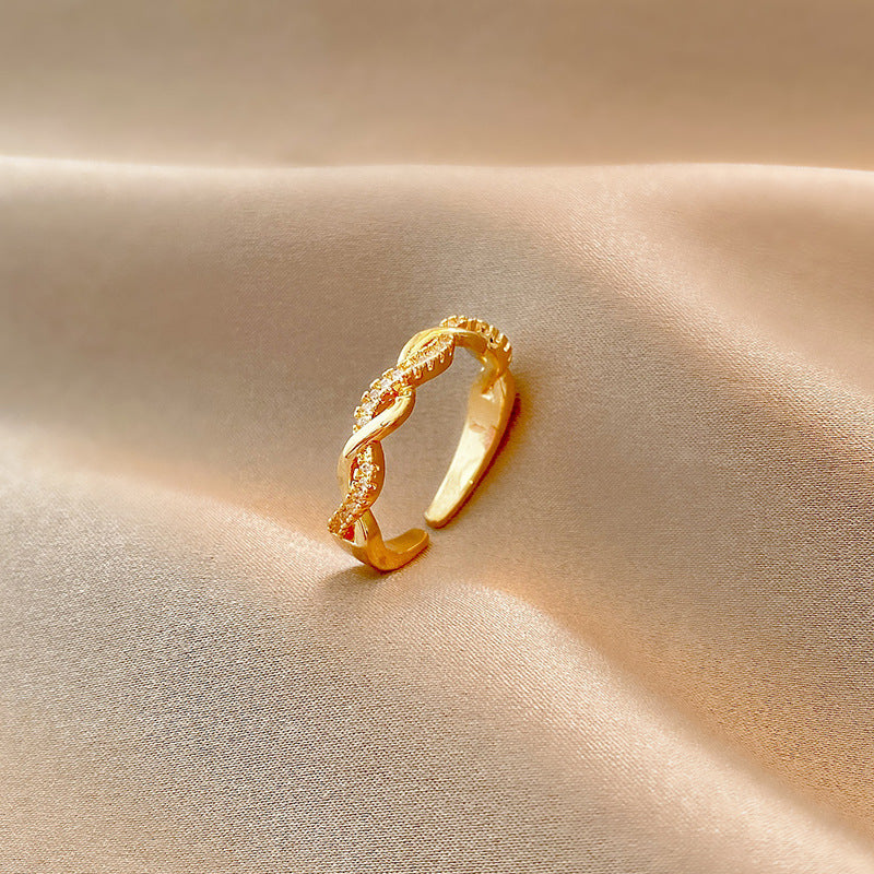 Twisted Opening Adjustable Advanced Design Sense Rings