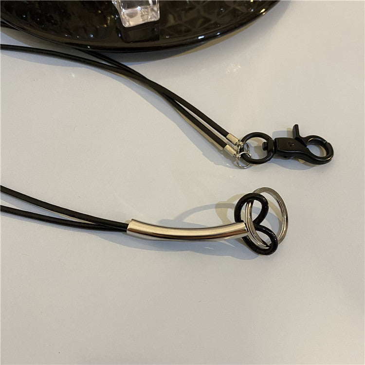 Women's & Men's And Accessories Design Functional Leather Rope Button Necklaces