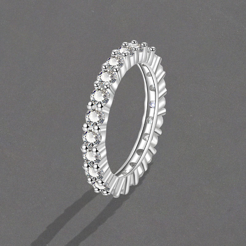 Single Row Full Diamond Female Personality Rings
