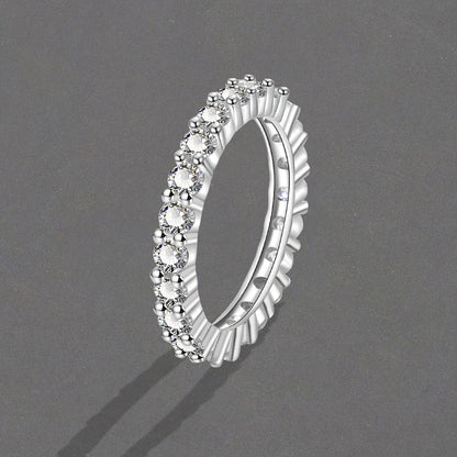 Single Row Full Diamond Female Personality Rings